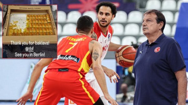 Basketbol Milli Takımız'dan Gürcistan'a baklavalı gönderme!