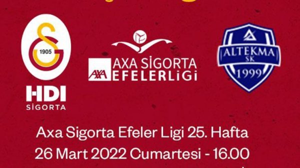 Galatasaray HDI Sigorta-Altekma maçı ne zaman, saat kaçta?