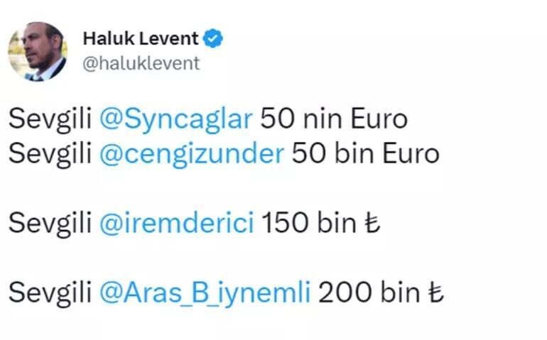 Spor camiasın tek yürek Haluk Levent yardım yapanları açıkladı